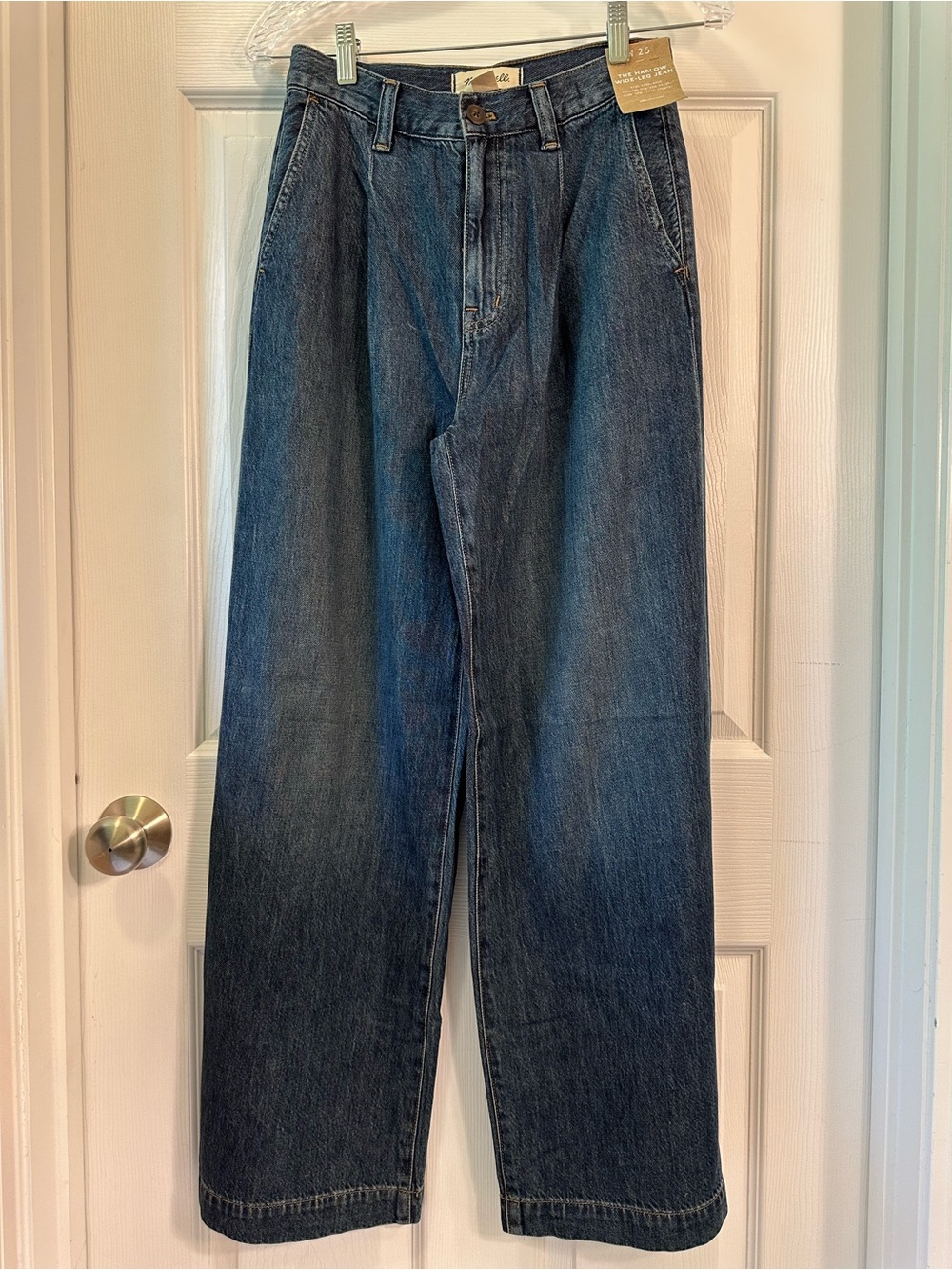 Madewell NWT The Harlow Wide-Leg Jean: Airy Denim Edition size 25 Fieldale Wash